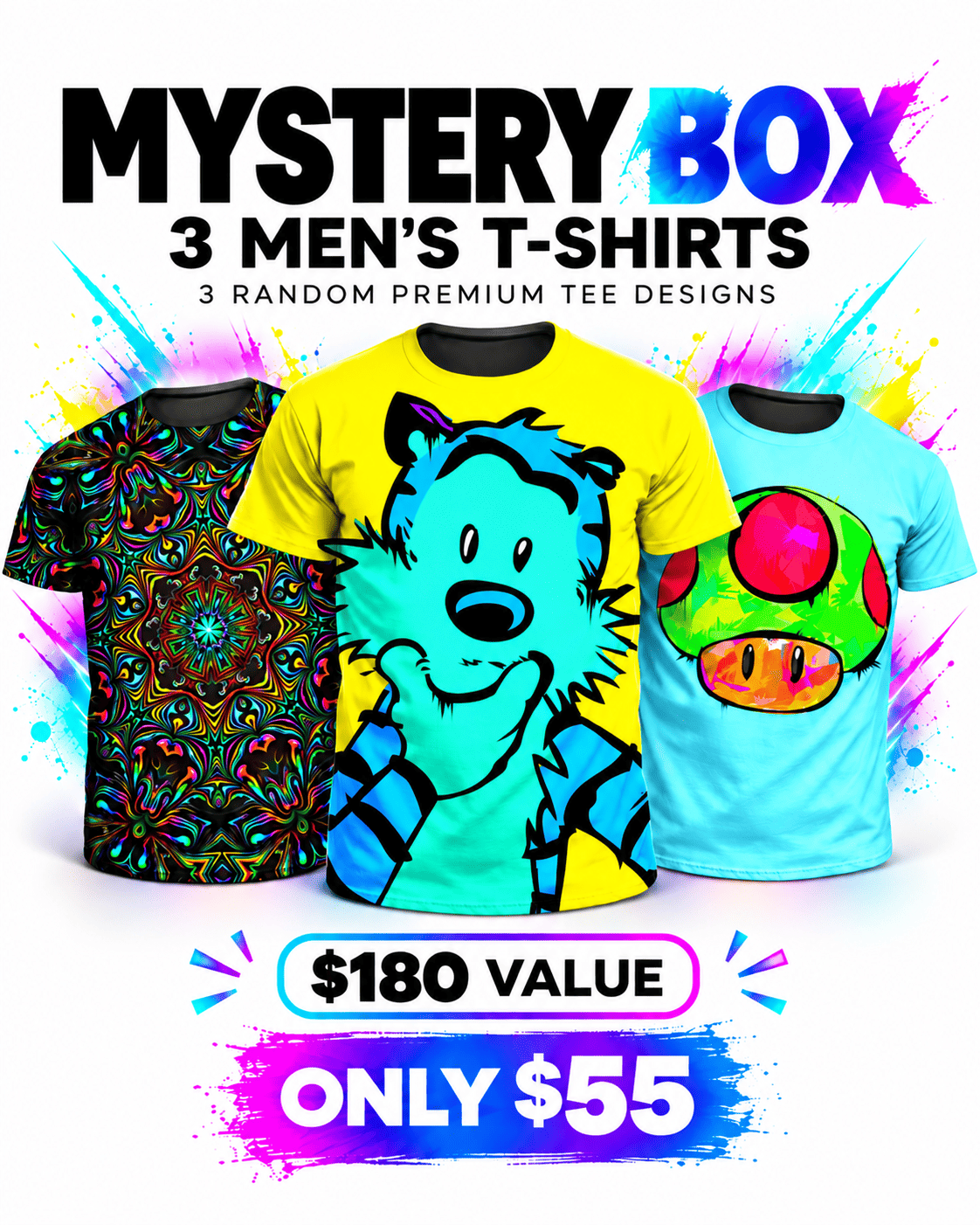 iEDM 3 Men's T-Shirt iEDM Mystery Box ($180 Value!)