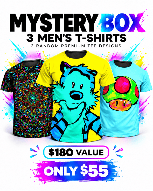 3 Men's T-Shirt iEDM Mystery Box ($180 Value!)