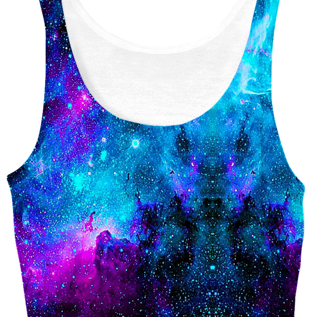 Galactic Spectrum Crop Top and Leggings with PM 2.5 Face Mask Combo, iEDM, | iEDM