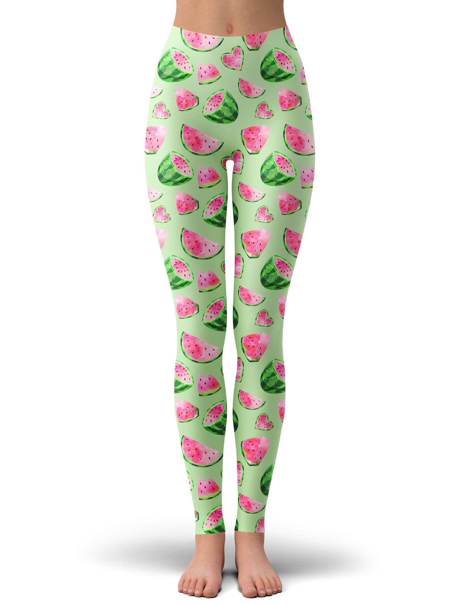 Watermelon Pattern Crop Top and Leggings with PM 2.5 Face Mask Combo, iEDM, | iEDM