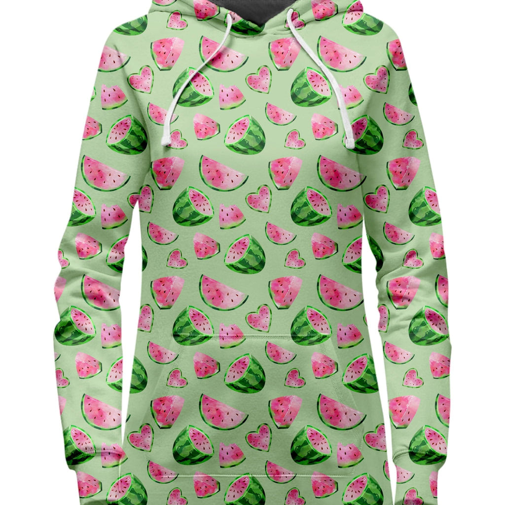 Watermelon Pattern Hoodie Dress and Leggings with PM 2.5 Face Mask Combo, iEDM, | iEDM