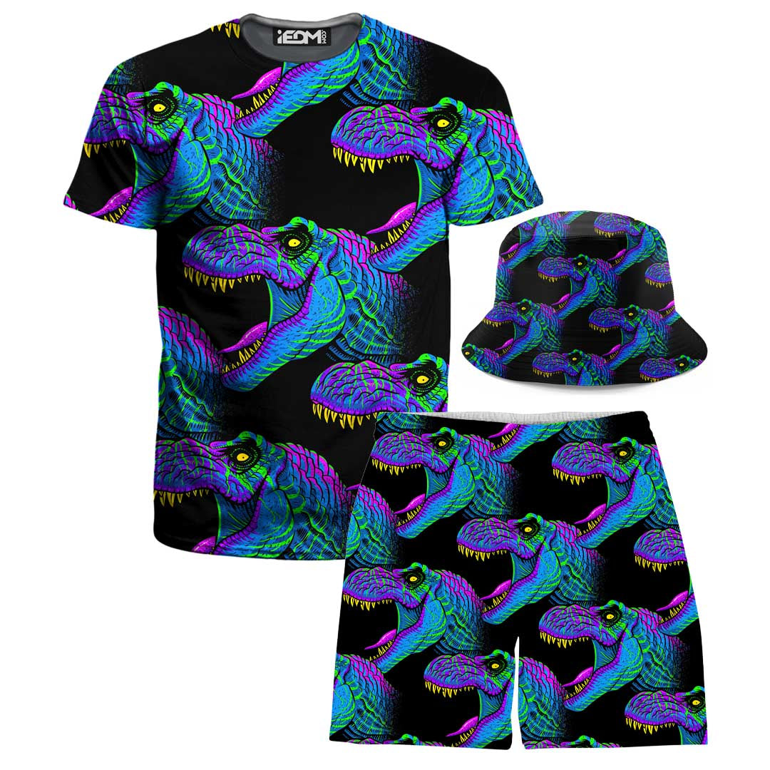 Jurassic T-Shirt and Shorts with Bucket Hat Combo