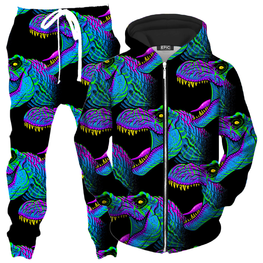 Jurassic Zip-Up Hoodie and Joggers Combo