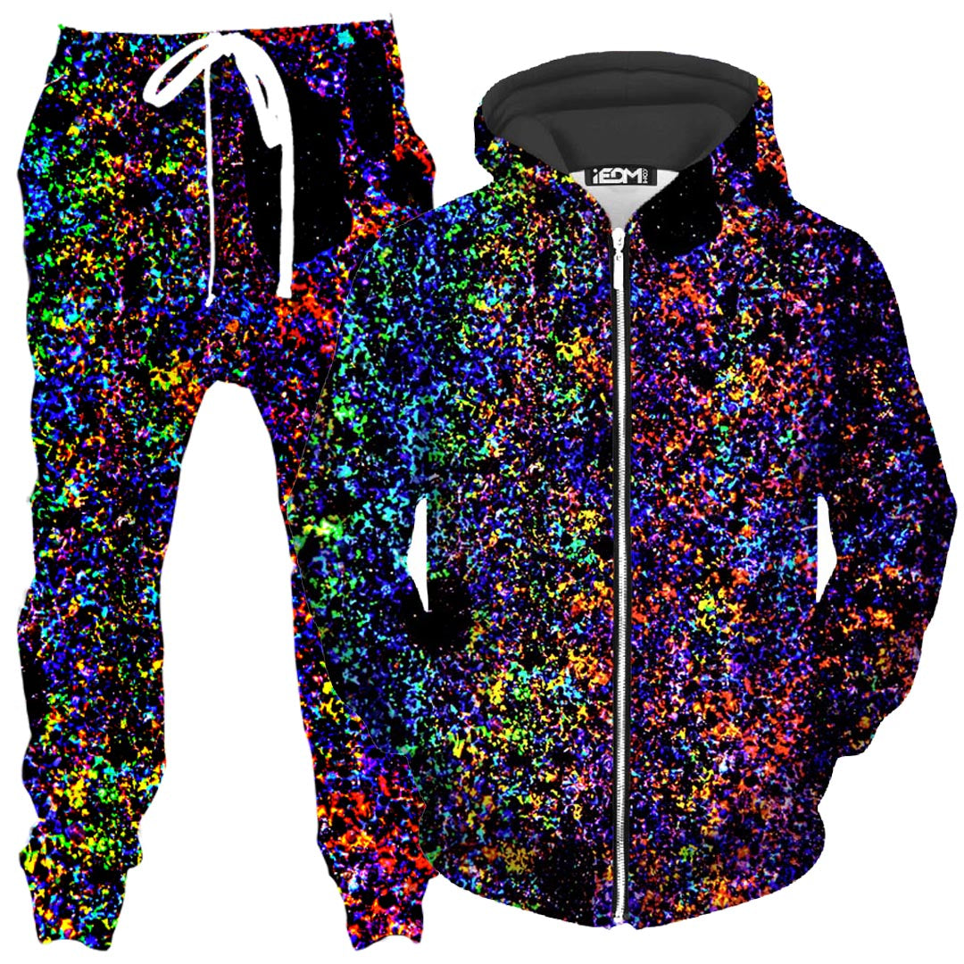 Lightning Rainbow Zip-Up Hoodie and Joggers Combo