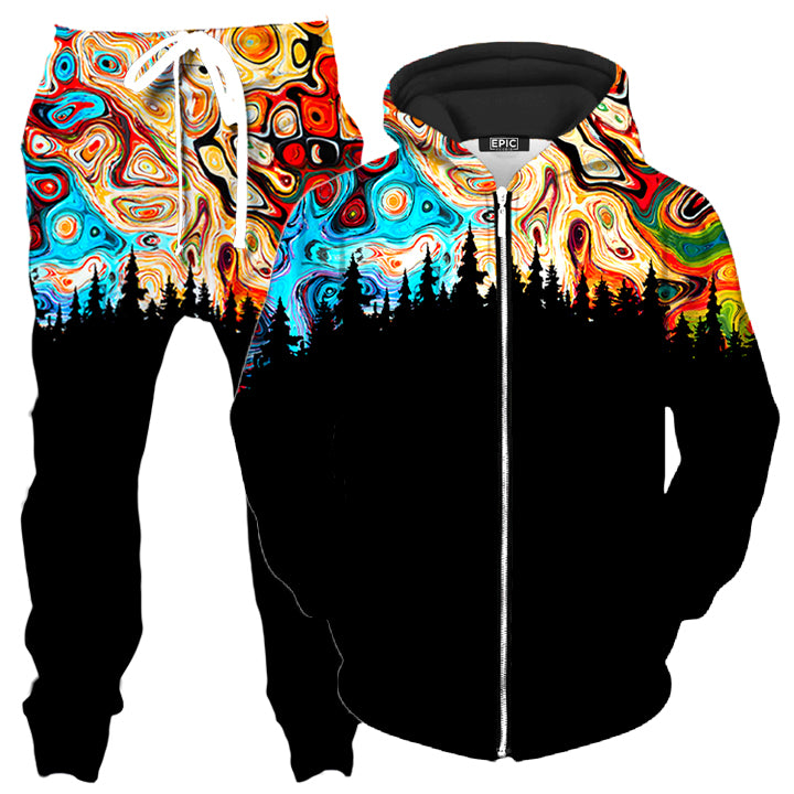 Night Sky Zip-Up Hoodie and Joggers Combo