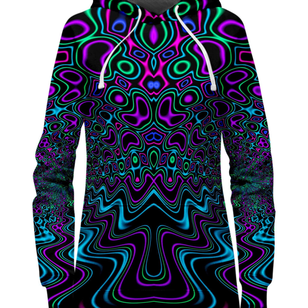 Fractal River Hoodie Dress, Psychedelic Pourhouse, | iEDM