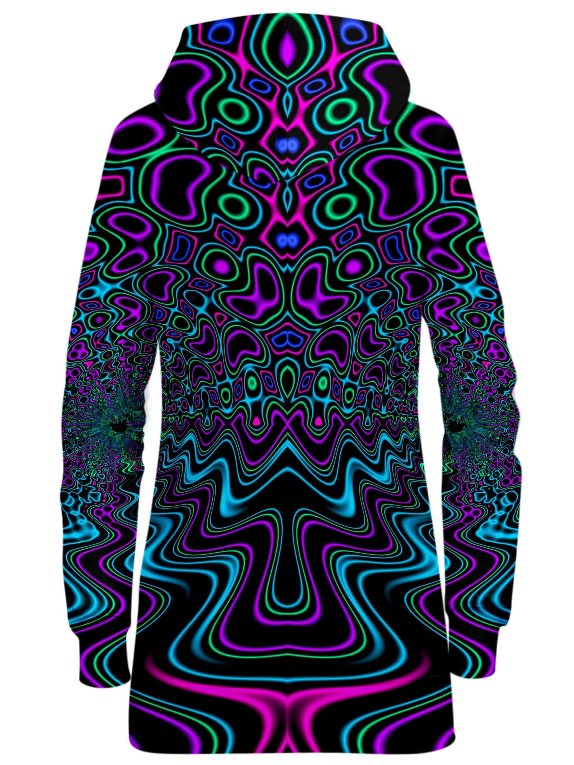 Fractal River Hoodie Dress, Psychedelic Pourhouse, | iEDM