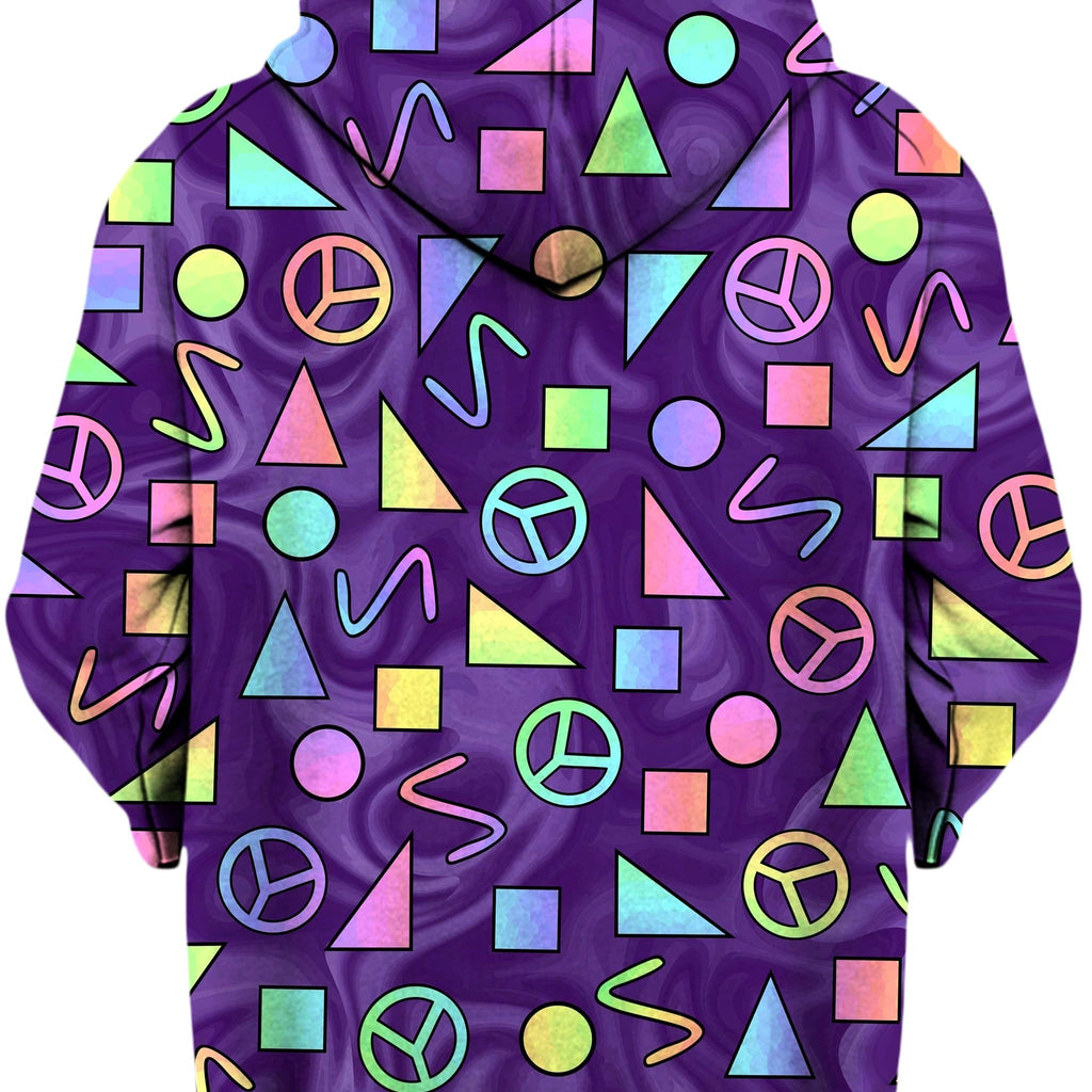 Retro Shapes Peace Symbols Purple Unisex Hoodie, Sartoris Art, | iEDM