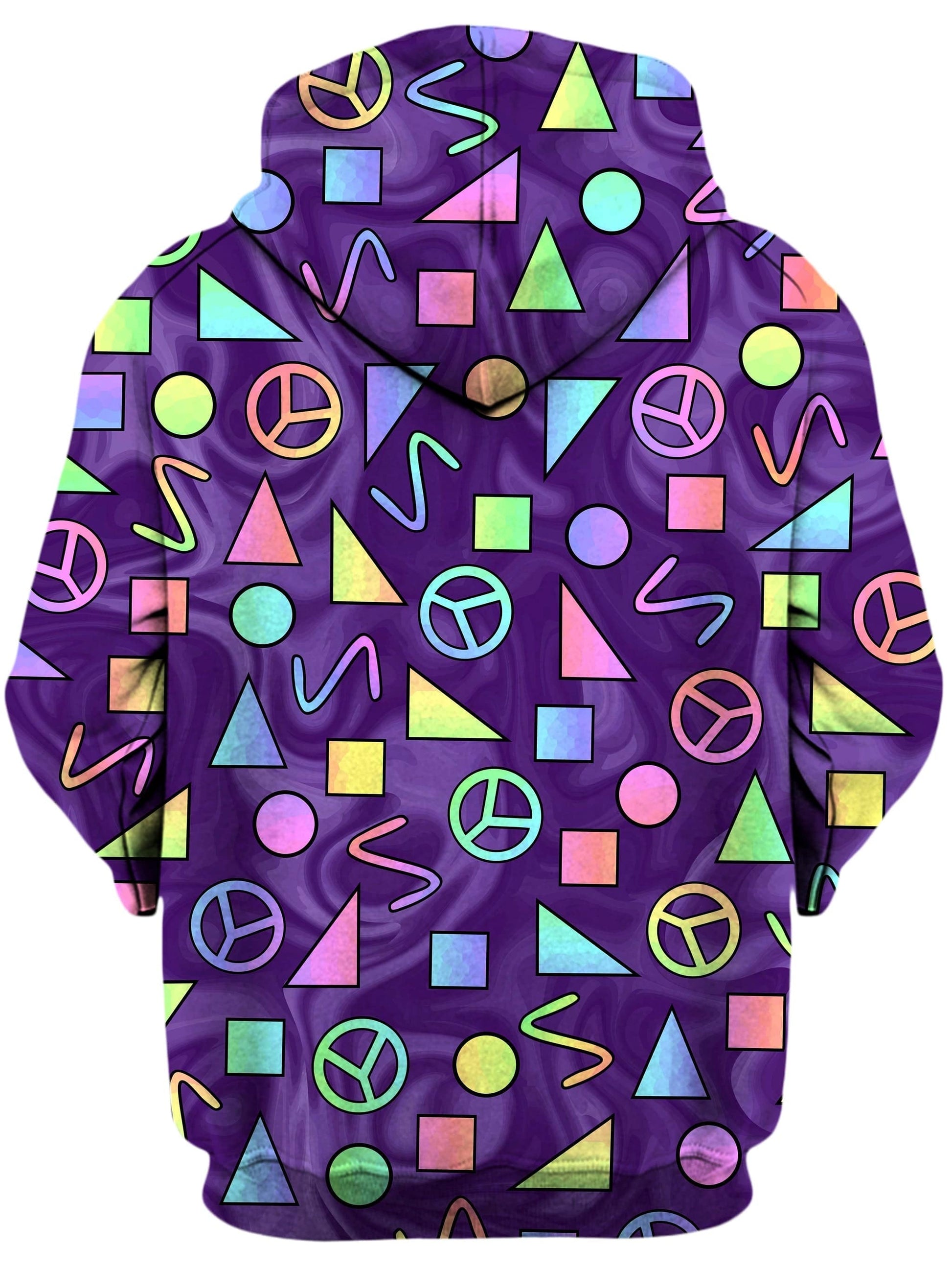 Retro Shapes Peace Symbols Purple Unisex Hoodie, Sartoris Art, | iEDM