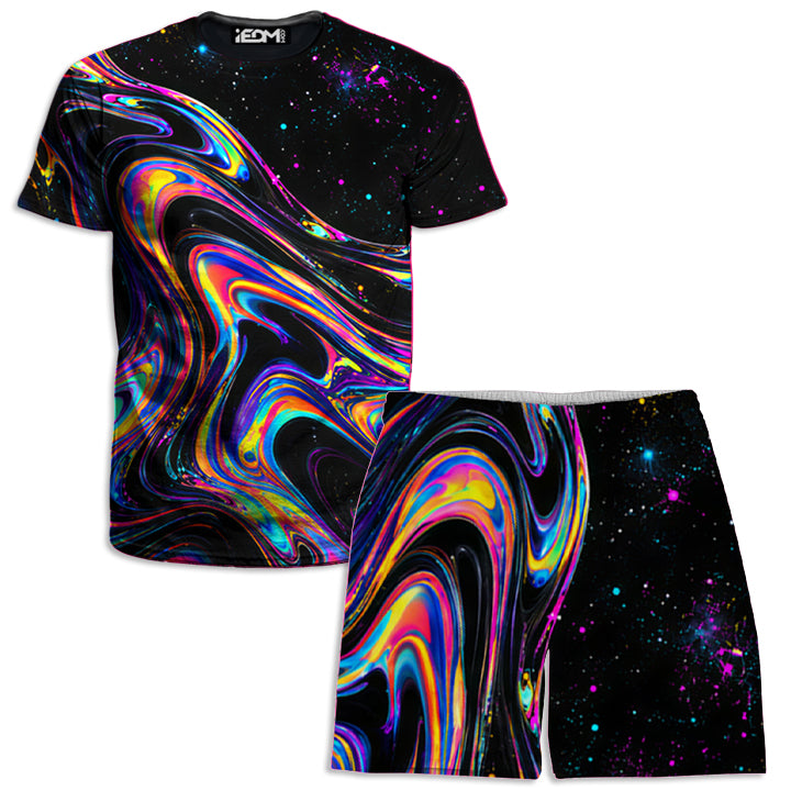 Space Swirl II Men's T-Shirt and Shorts Combo