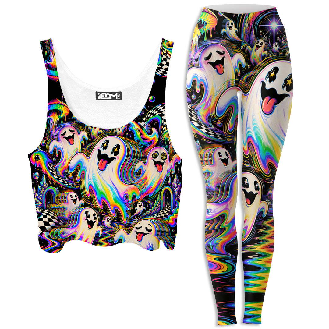 Spectral Drift Crop Top and Leggings Combo