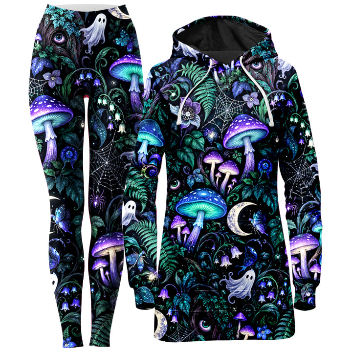 Spore Ritual Hoodie Dress and Leggings Combo