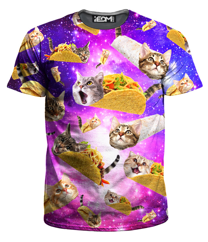 Tacos and Cats Purple Men's T-Shirt