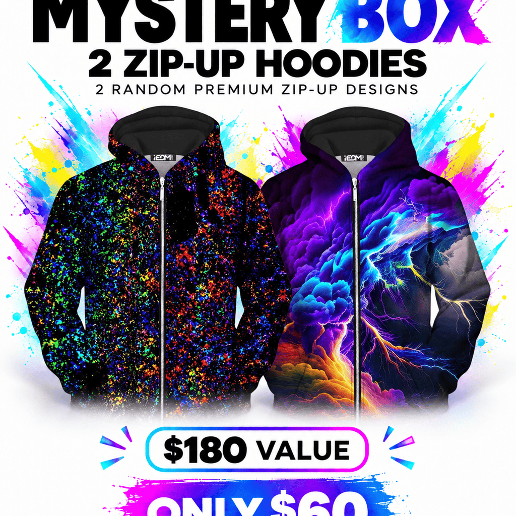 2 Zip-Up Hoodies iEDM Mystery Box ($180 Value!)