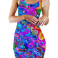 Rainbow Waves Bodycon Mini Dress, Art Design Works, | iEDM