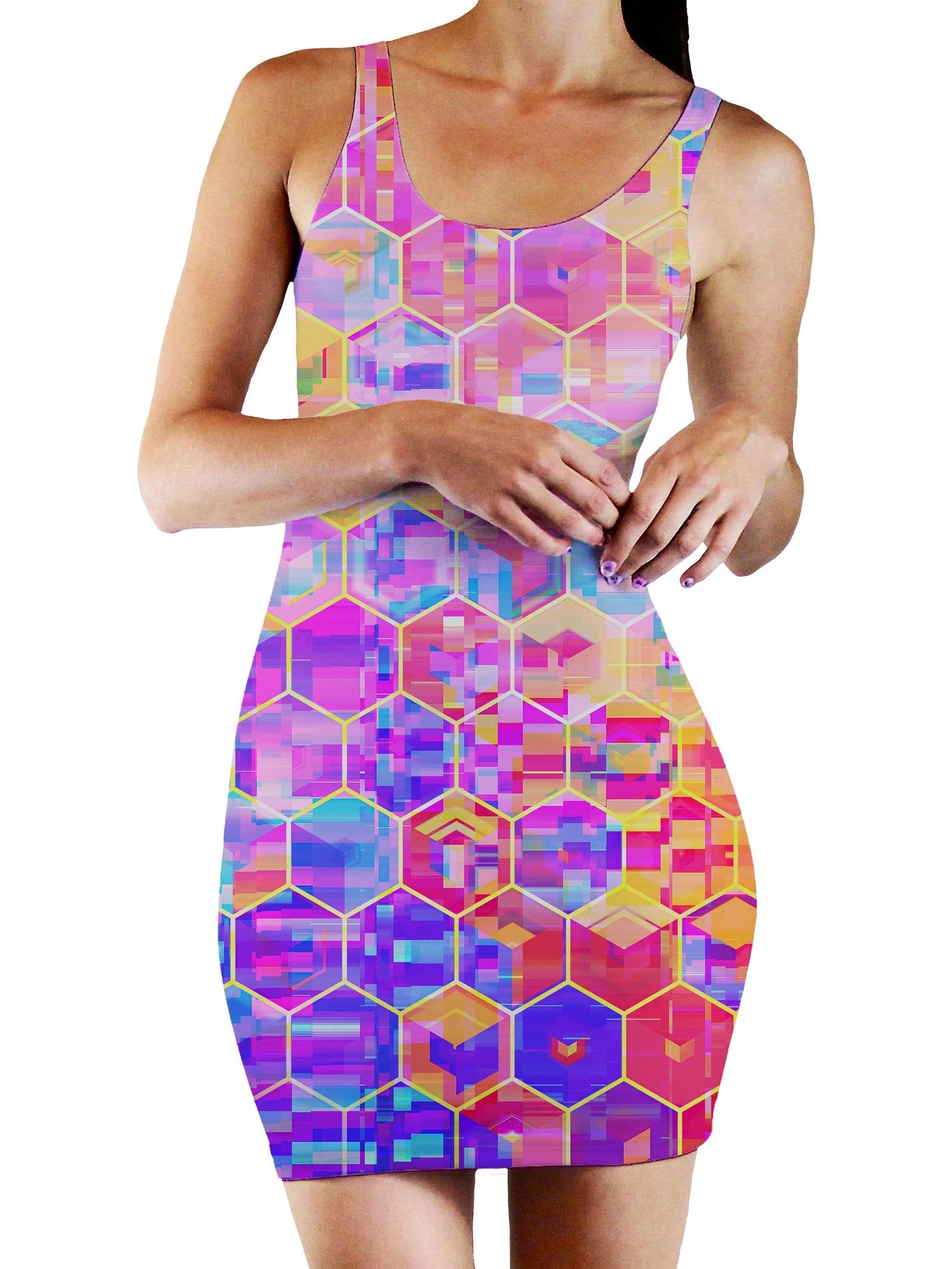 Spectral Cubes Bodycon Mini Dress, Art Design Works, | iEDM