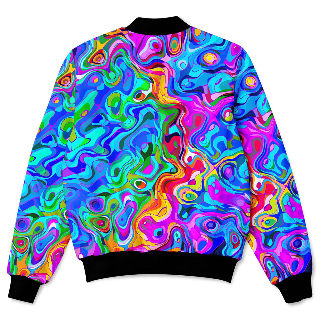 Rainbow Waves Bomber Jacket, Art Design Works, | iEDM