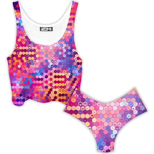 MDNA Crop Top and Booty Shorts Combo, Art Design Works, | iEDM