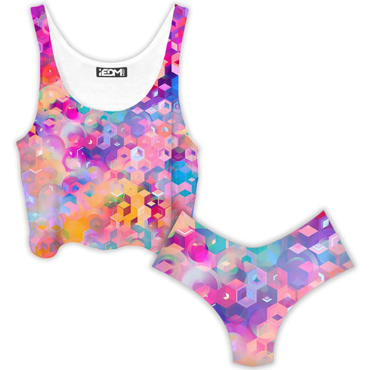 Portal Realm Crop Top and Booty Shorts Combo, Art Design Works, | iEDM