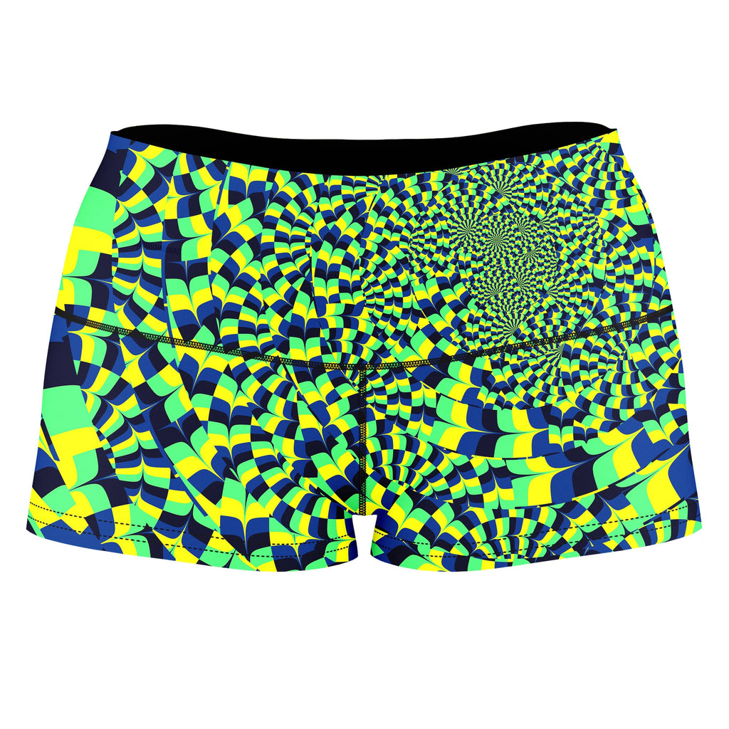 Green Portal High-Waisted Women's Shorts, Art Design Works, | iEDM