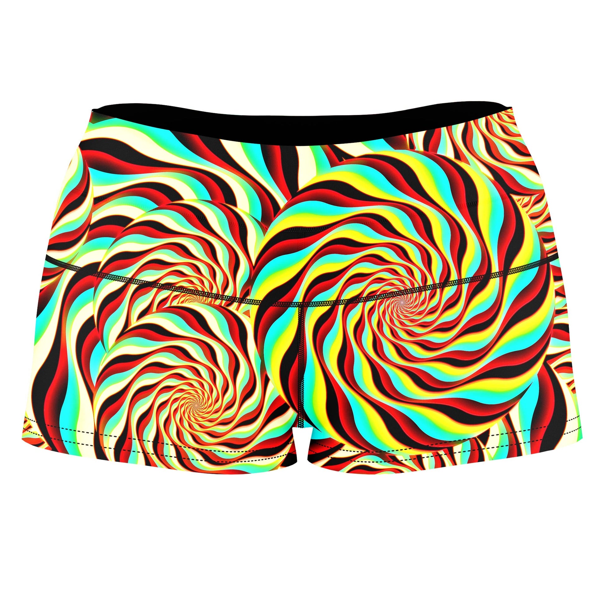 Pineal Swirl High-Waisted Women's Shorts, Art Design Works, | iEDM