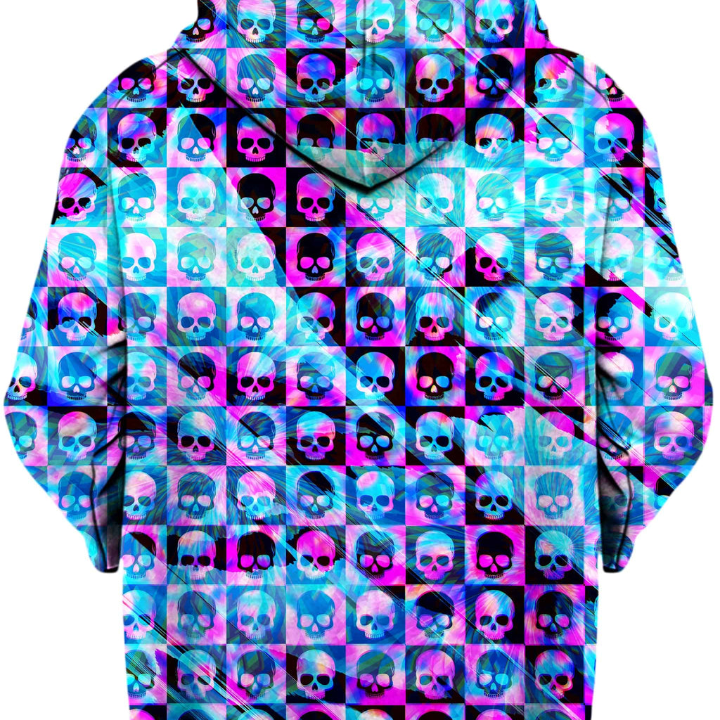 Skull Fam Blue Unisex Zip-Up Hoodie, Art Design Works, | iEDM
