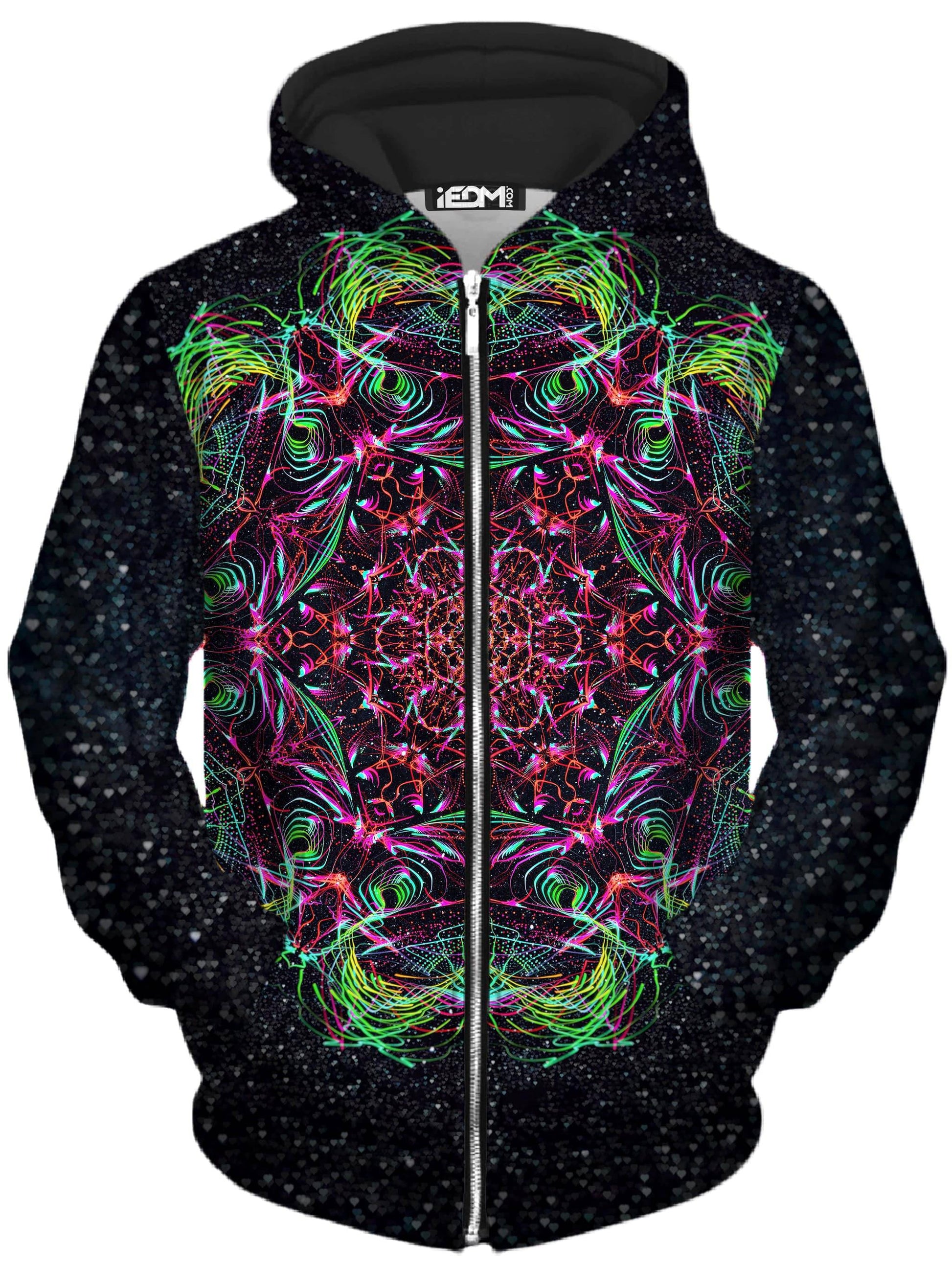 Galactic Portal Unisex Zip-Up Hoodie, Art Design Works, | iEDM
