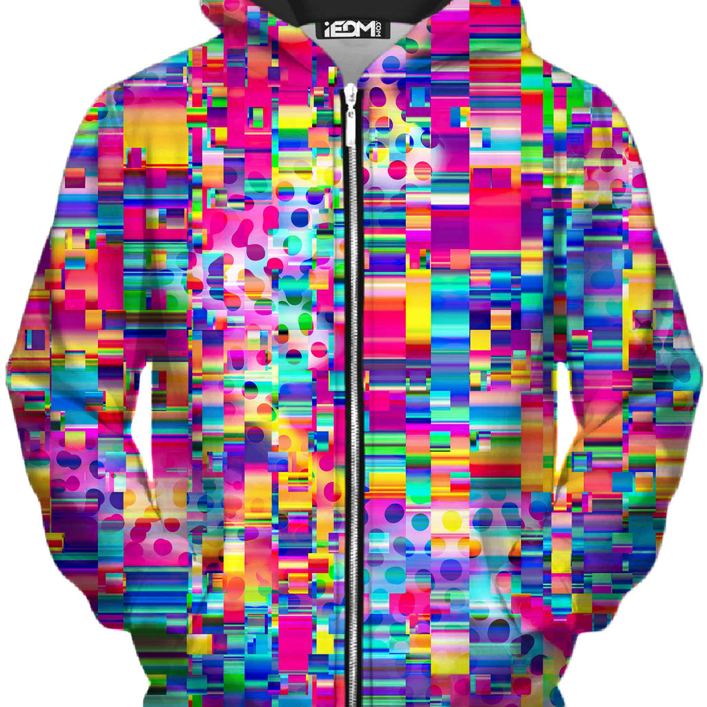 No Signal Unisex Zip-Up Hoodie, Art Design Works, | iEDM