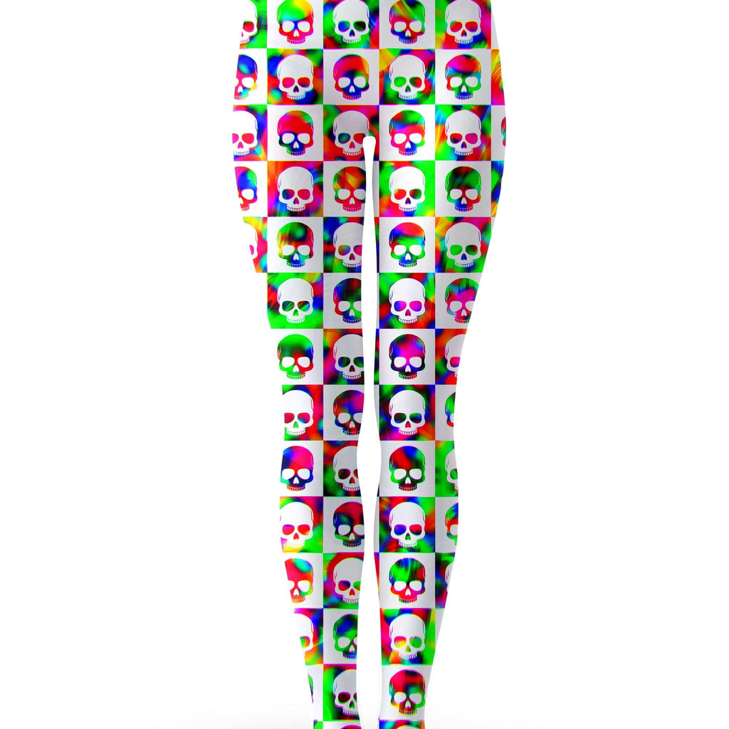 Skull Fam Green Leggings, Art Design Works, | iEDM