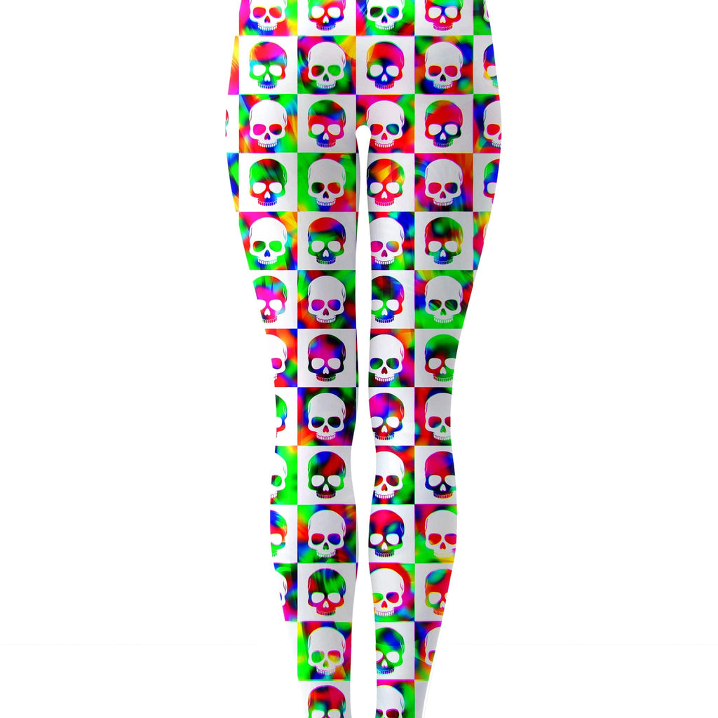 Skull Fam Green Leggings, Art Design Works, | iEDM
