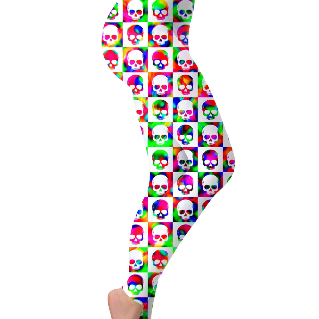 Skull Fam Green Leggings, Art Design Works, | iEDM