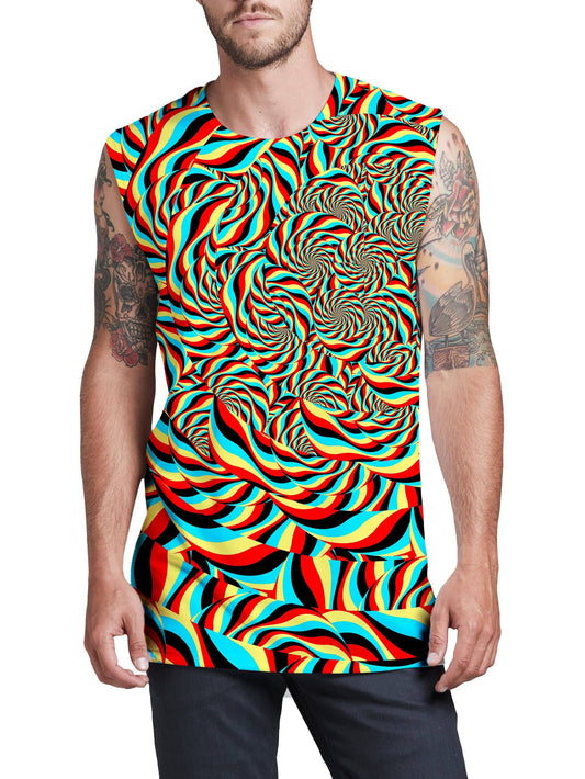 Trippy Swirl Men's Muscle Tank, Art Design Works, | iEDM