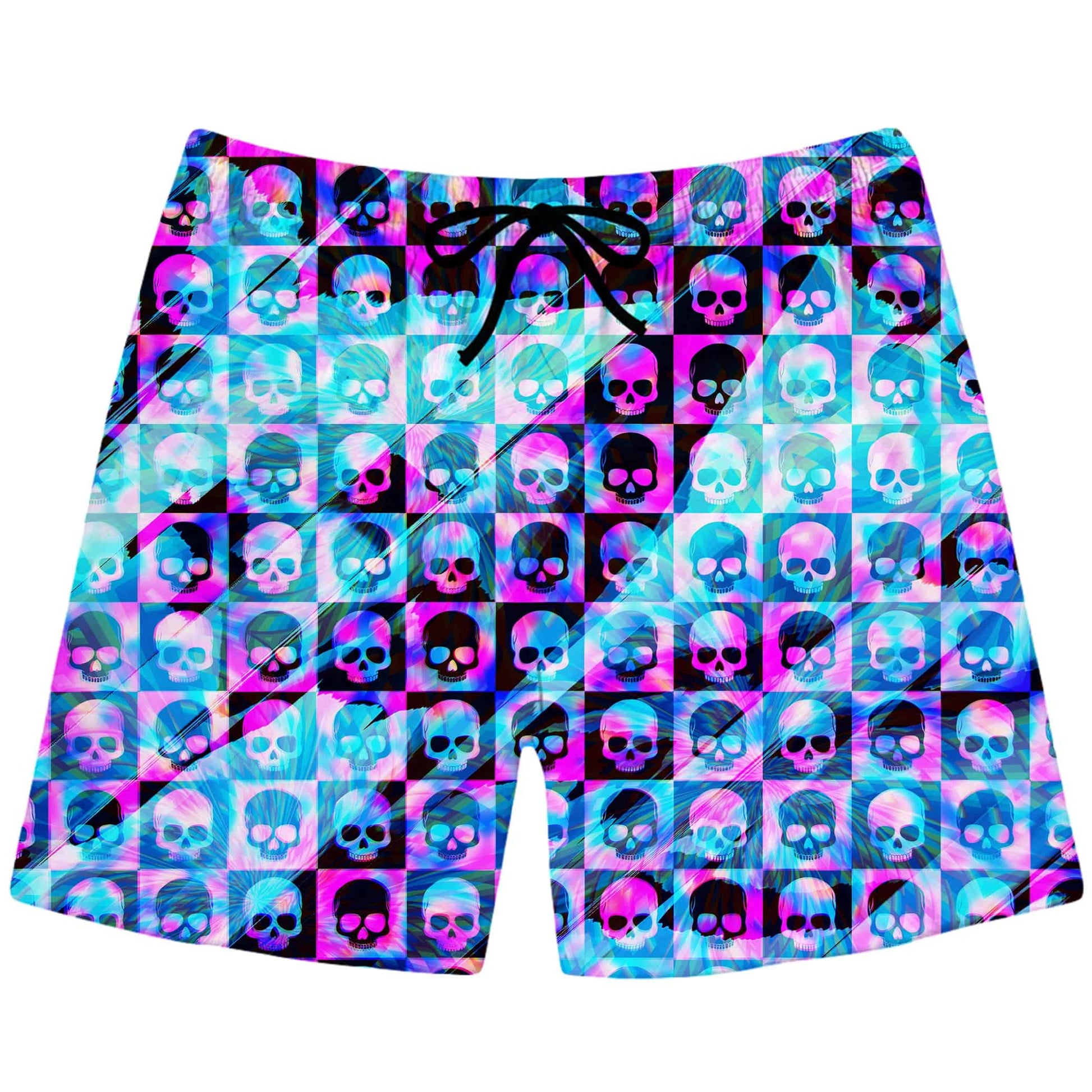 Skull Fam Blue Swim Trunks, Art Design Works, | iEDM