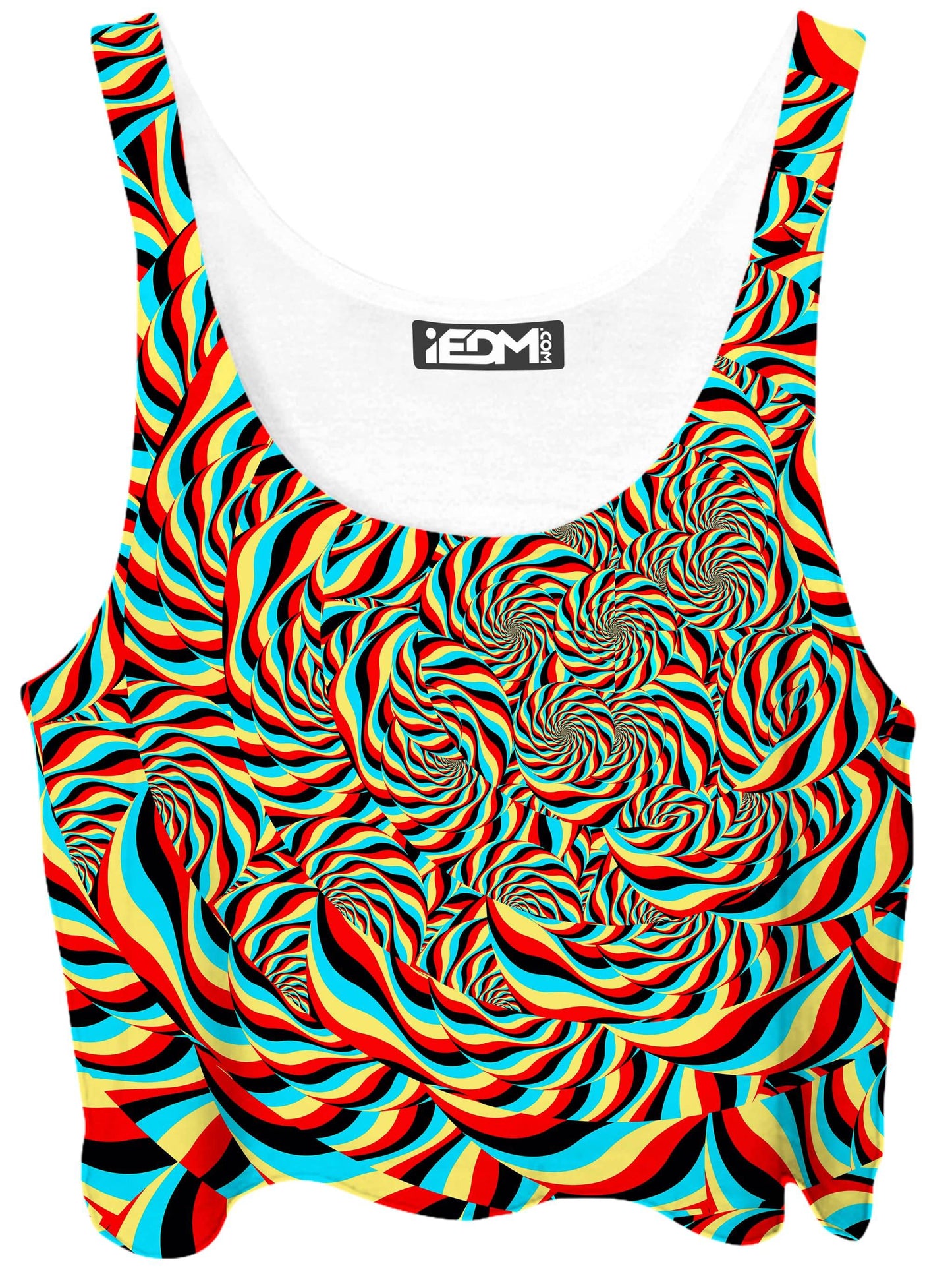 Trippy Swirl Crop Top and Booty Shorts Combo, Art Design Works, | iEDM