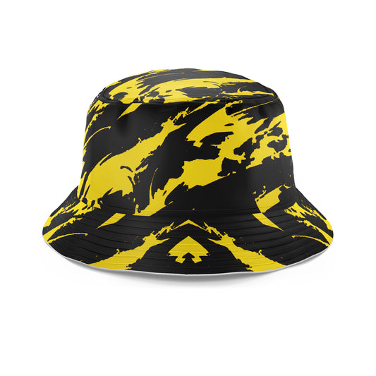Black And Yellow Paint Splatter Bucket Hat, Big Tex Funkadelic, | iEDM