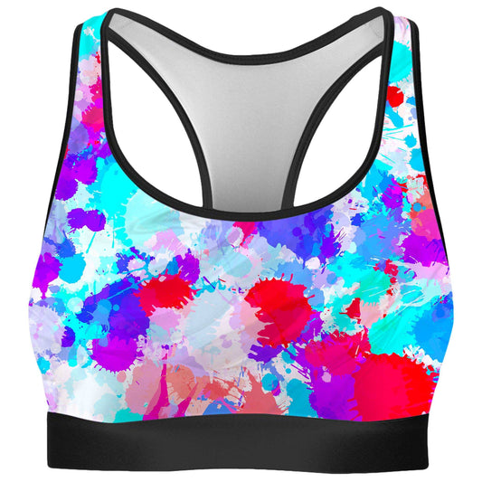 Cherry Frost Paint Splatter Rave Bra, Big Tex Funkadelic, | iEDM