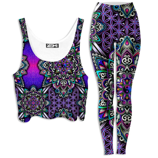 Blooming Balance Crop Top and Leggings Combo, BrizBazaar, | iEDM