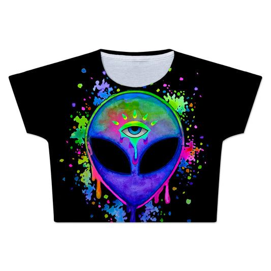 Splatter Alien Crop Tee, BrizBazaar, | iEDM