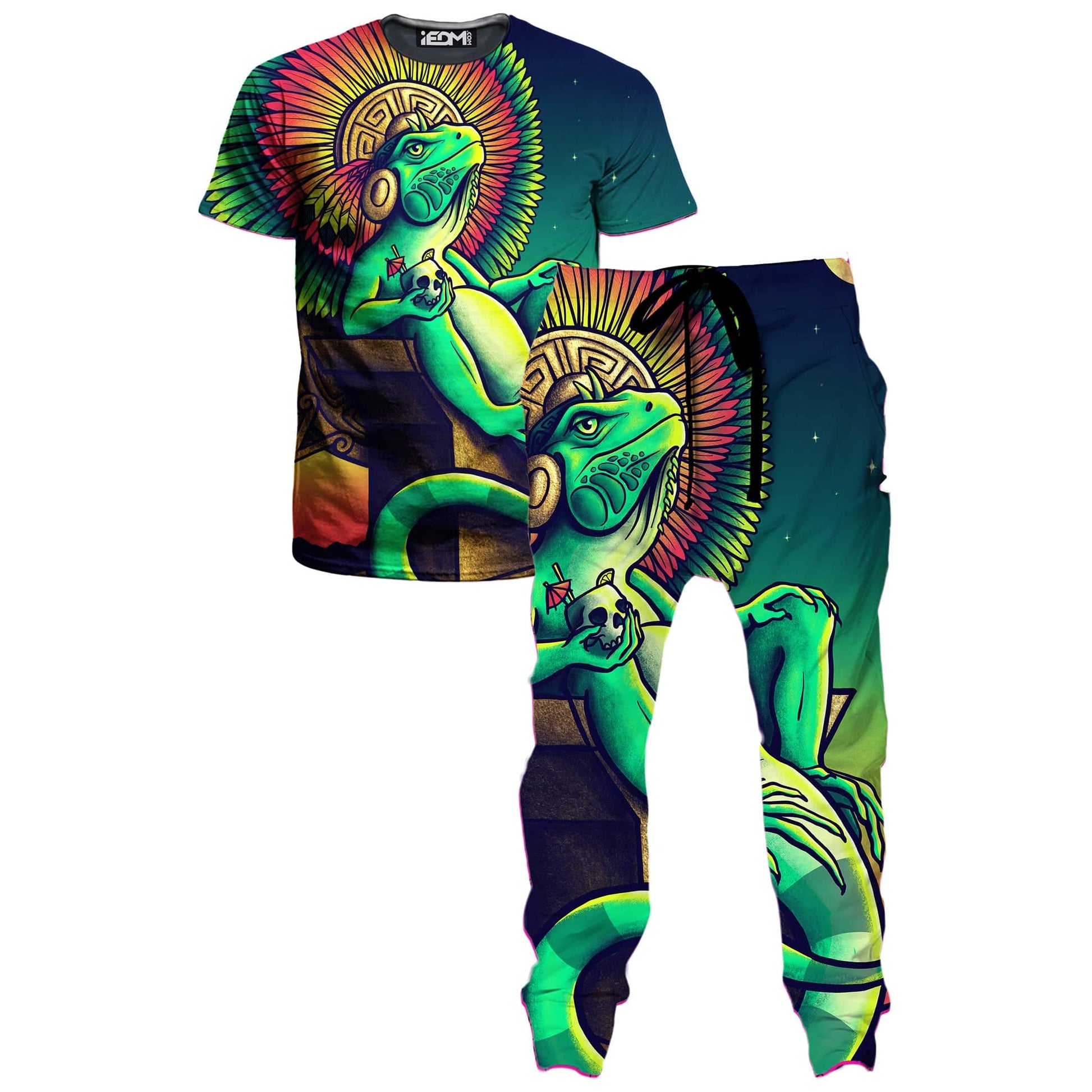 Iguana King T-Shirt and Joggers Combo, Designosaur, | iEDM