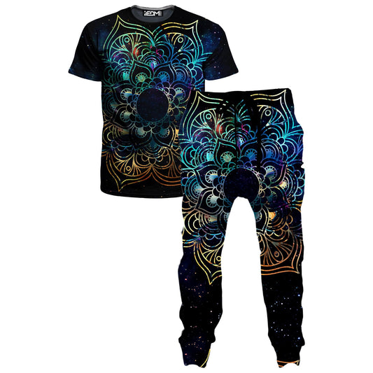Galaxy Mandala T-Shirt and Joggers Combo, MCAshe Spiritual Art, | iEDM
