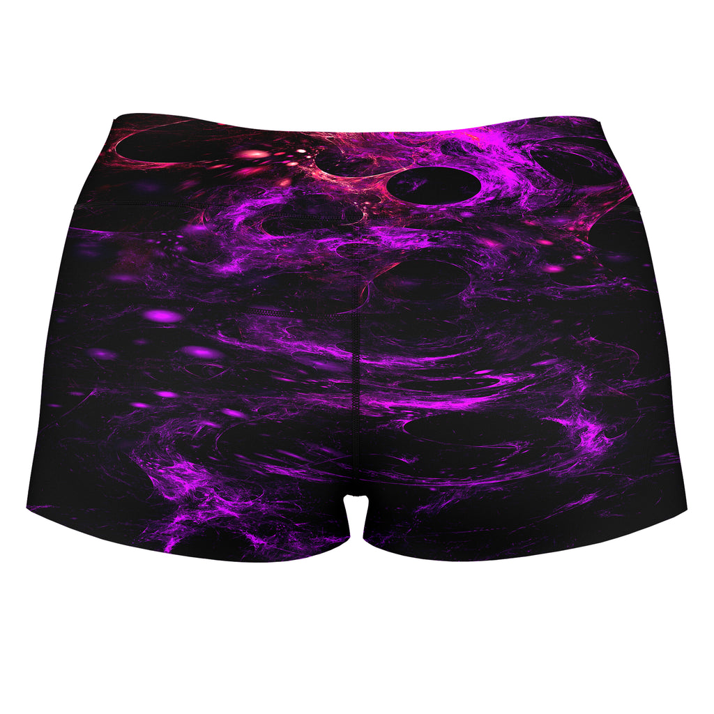 We Landed High-Waisted Women's Shorts, Noctum X Truth, | iEDM