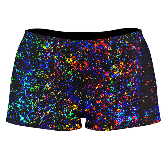 Lightning Rainbow High-Waisted Women's Shorts, Noctum X Truth, | iEDM