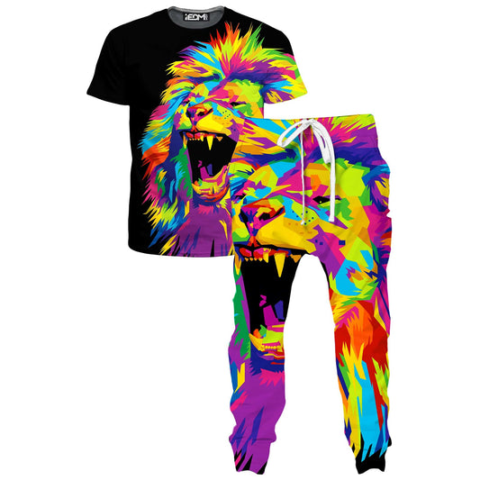 Psychedelic Lion T-Shirt and Joggers Combo, Noctum X Truth, | iEDM