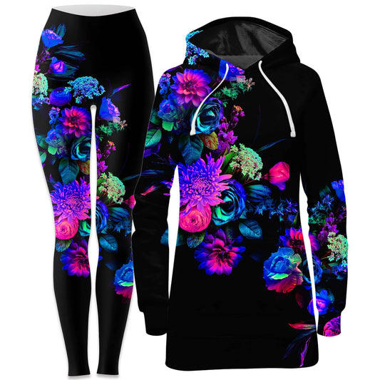 Darkest Bloom Hoodie Dress and Leggings Combo, Noctum X Truth, | iEDM