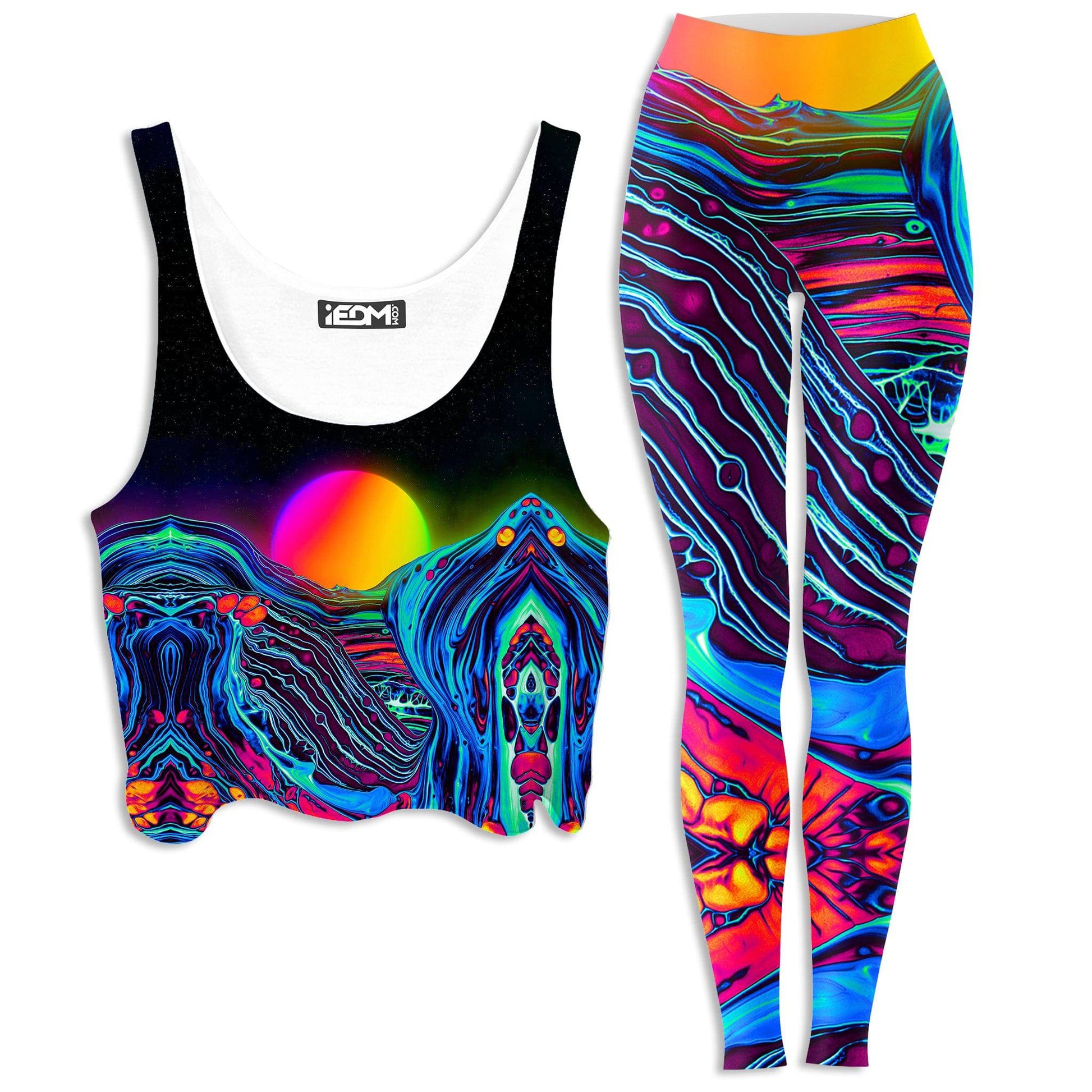 Dose of Sunset Crop Top and Leggings Combo, Noctum X Truth, | iEDM