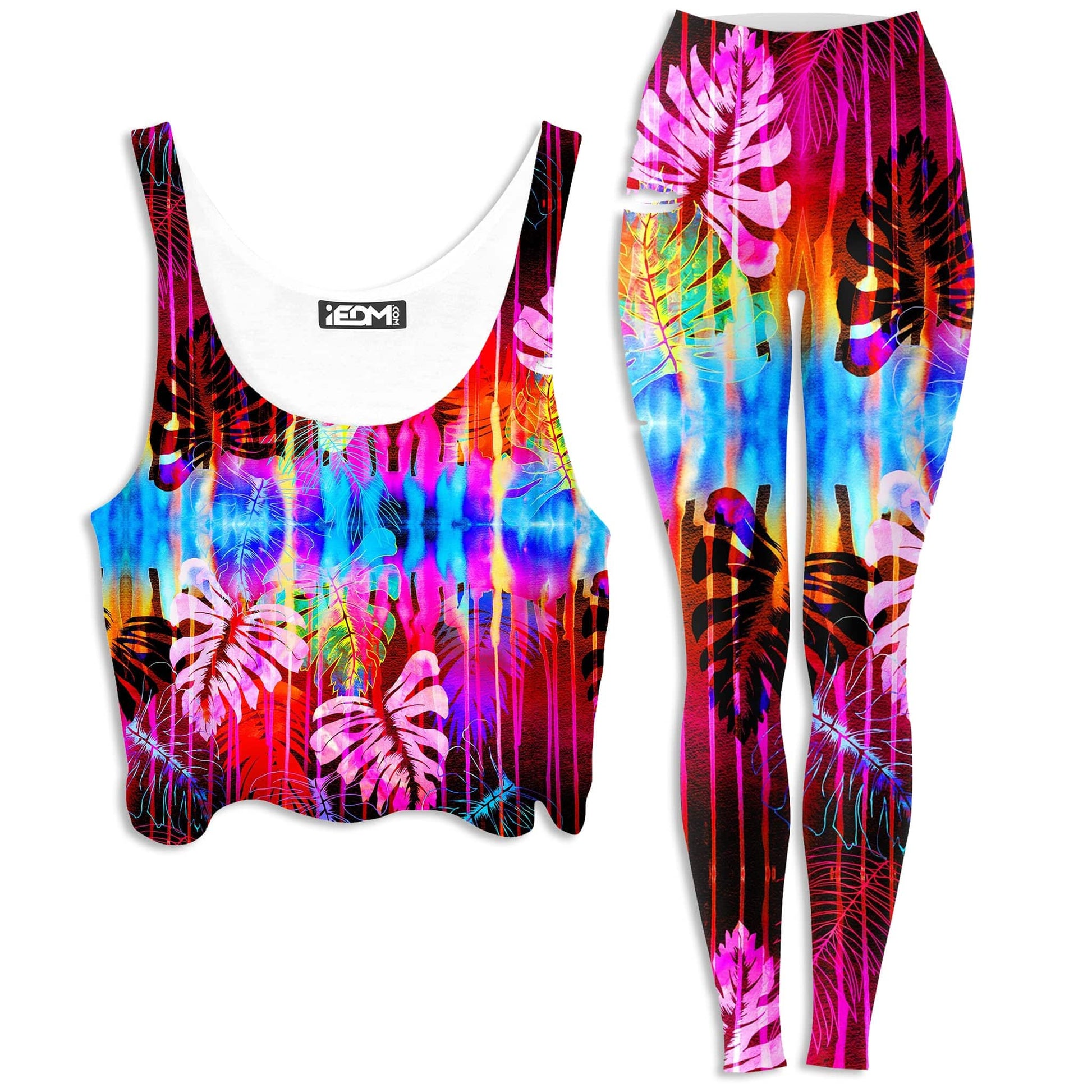 Fluorescent Jungle Crop Top and Leggings Combo, Noctum X Truth, | iEDM