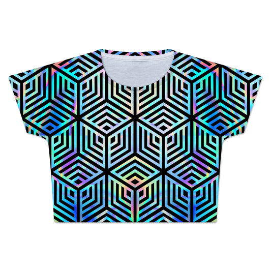 Holographic Hexagon Crop Tee, Noctum X Truth, | iEDM
