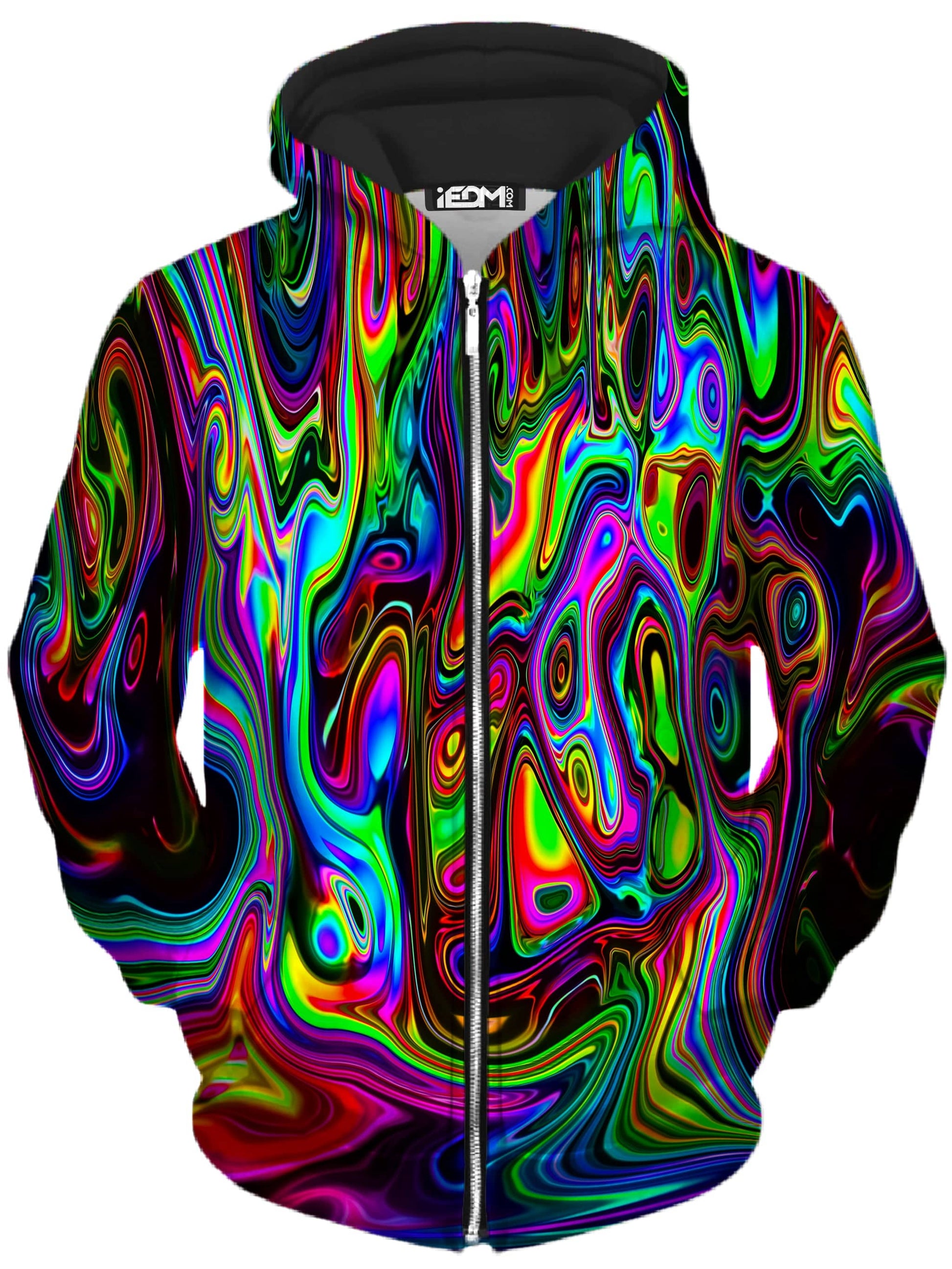 Acid Drop Unisex Zip-Up Hoodie, Psychedelic Pourhouse, | iEDM