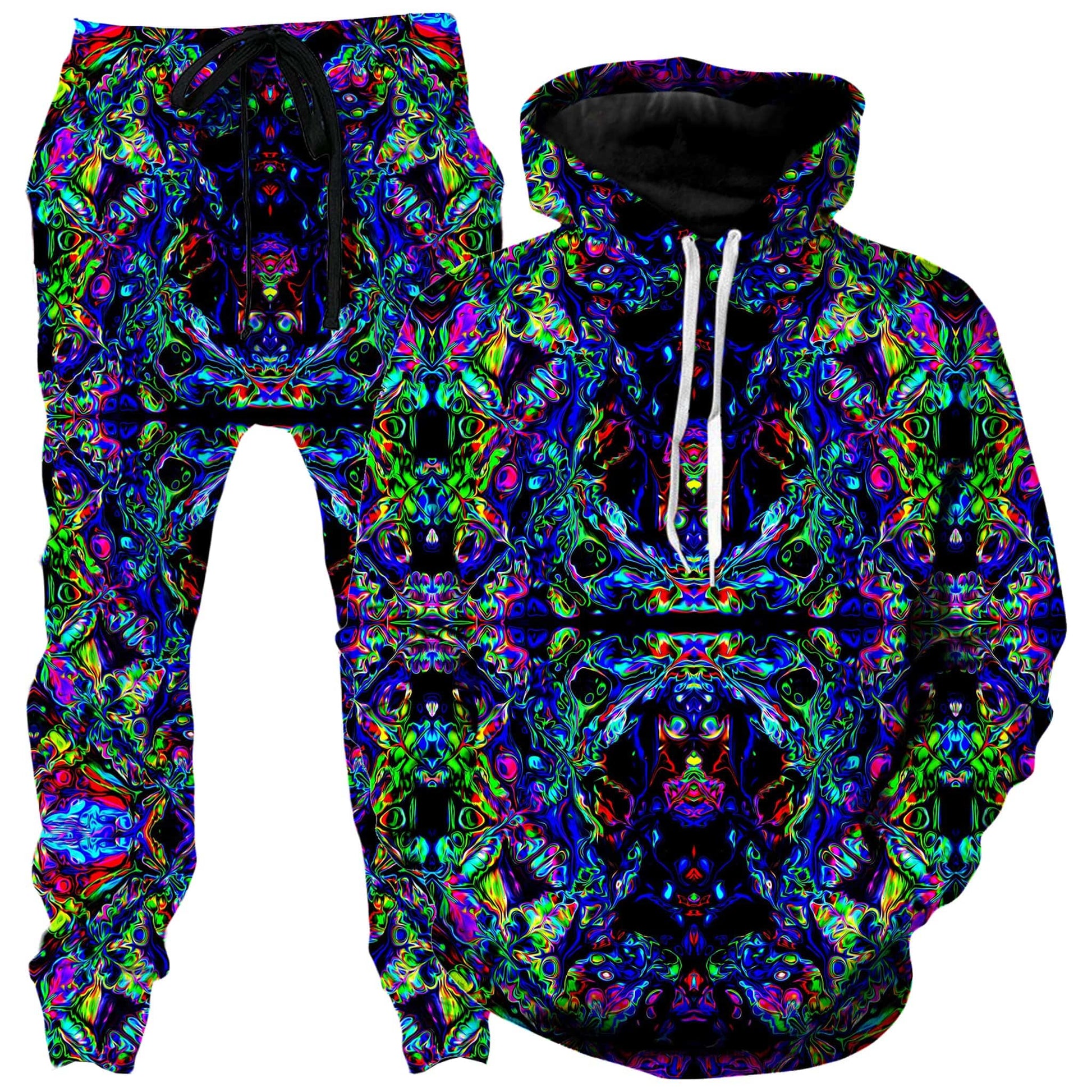 Glitch Portal Hoodie and Joggers Combo, Psychedelic Pourhouse, | iEDM