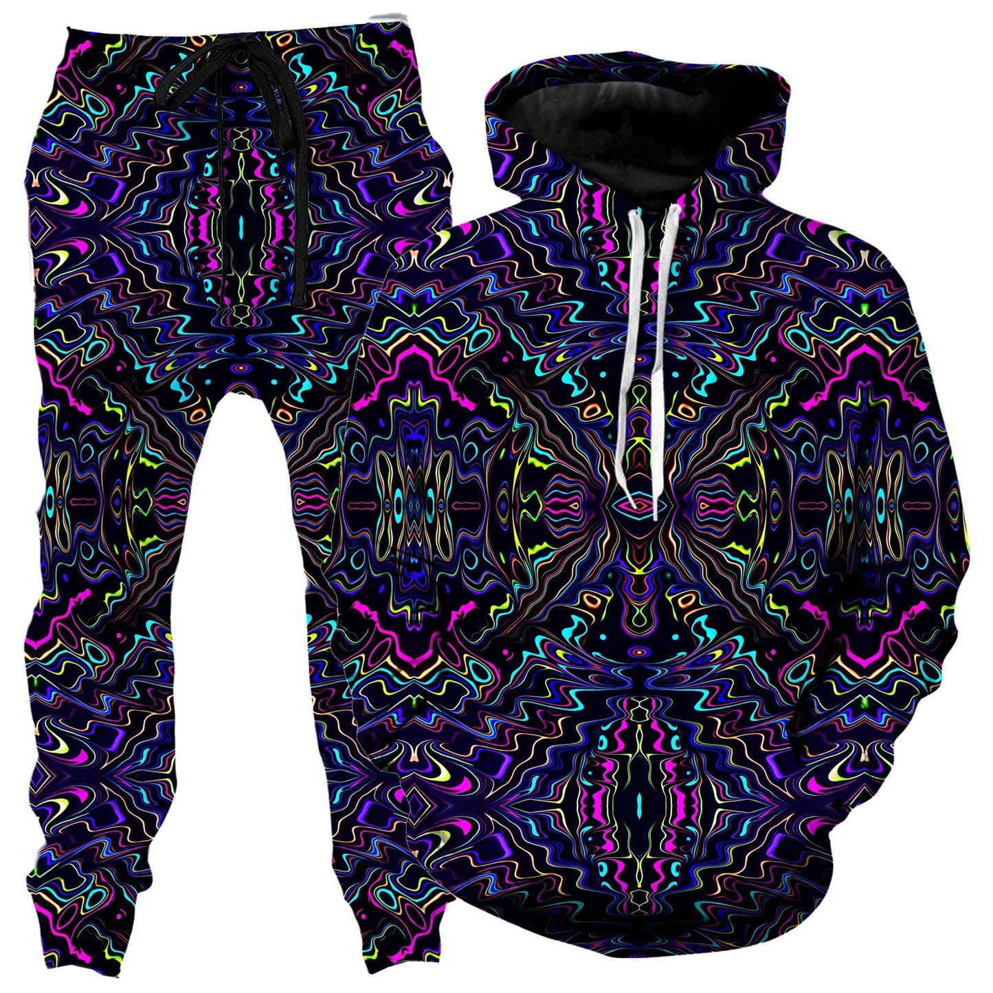 Wonky Vision Hoodie and Joggers Combo, Psychedelic Pourhouse, | iEDM